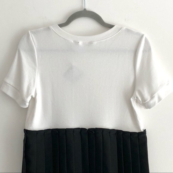 New Halogen Pleated Peplum Hem Color Block Short Sleeve Top Petite Size Small - Picture 10 of 16